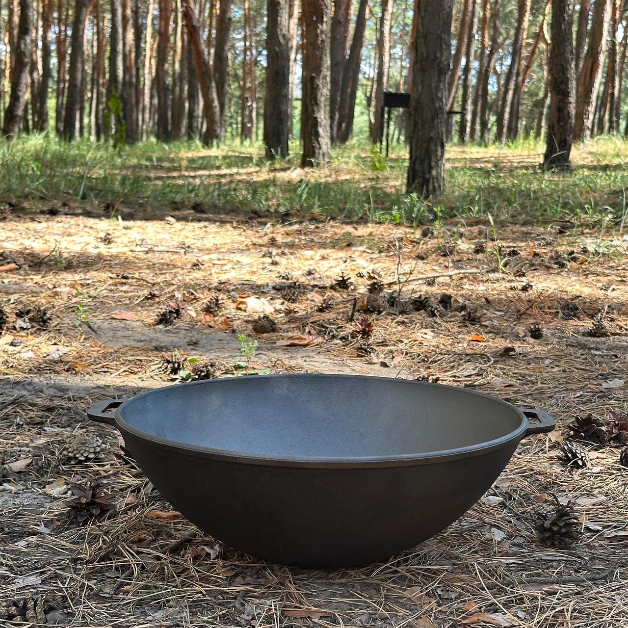 Сковорода WOK-08КС чугунная с крышкой-сковородкой гриль 8л 42х36х18 см (W36-3) - фото 3 Сковорода WOK-08КС чугунная с крышкой-сковородкой гриль 8л 42х36х18 см (W36-3) - фото 3