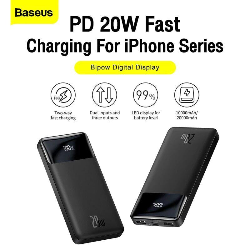 Портативний зарядний пристрій Baseus 20000 mAh 20W USB/USB-C (8983271) - фото 5