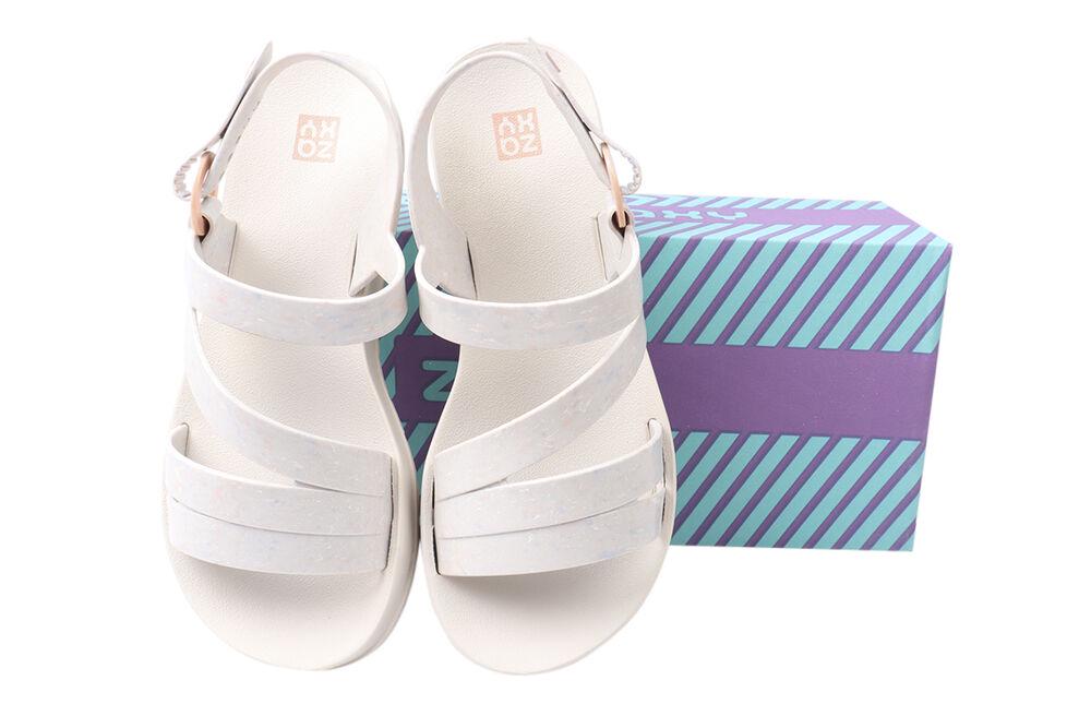 Босоножки женские Grendene из резины на низком ходу с открытой пятой р. 39 Молочный (15-21LBC)