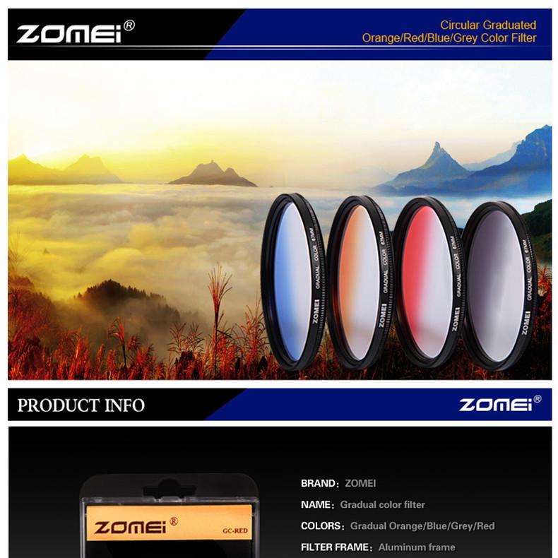 Світлофільтр градієнтний Zomei 62 мм Grey - фото 4
