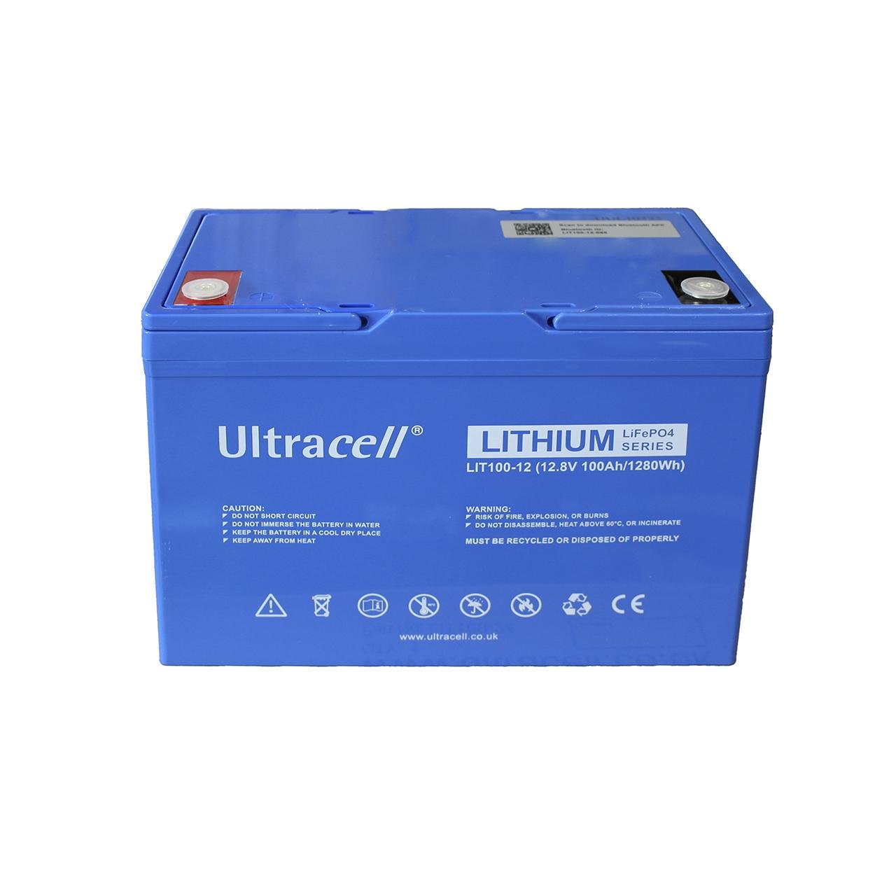 Акумулятор Ultracell LiFePO4 12,8V 100 Ah 1280Wh BMS 50A Bluetooth (LIT100-12BL) Акумулятор Ultracell LiFePO4 12,8V 100 Ah 1280Wh BMS 50A Bluetooth (LIT100-12BL)