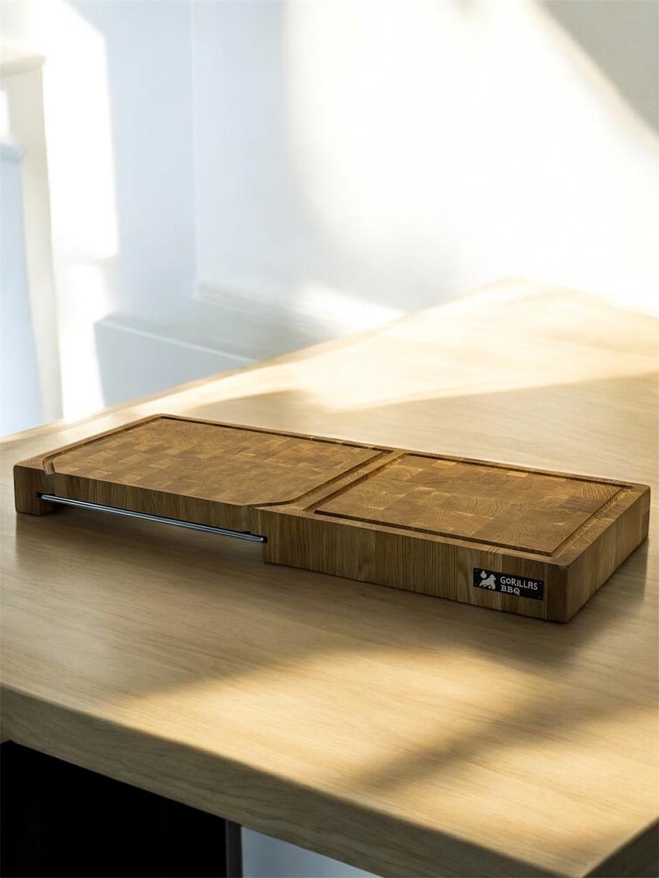 Дошка обробна Gorillas BBQ торцева подвійна з піддоном 700х300х60 мм (DS56) - фото 8 Дошка обробна Gorillas BBQ торцева подвійна з піддоном 700х300х60 мм (DS56) - фото 8