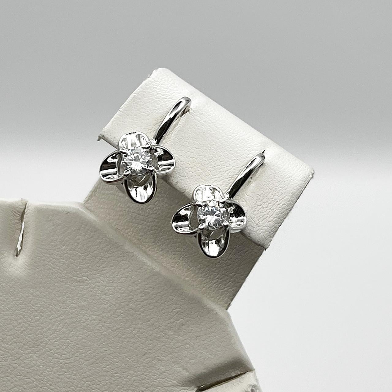 Серебряные серьги с кубическим цирконием 4,95 г (2622875840)