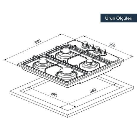 Варильна поверхня KUMTEL EKO KO-410BF BG - фото 2