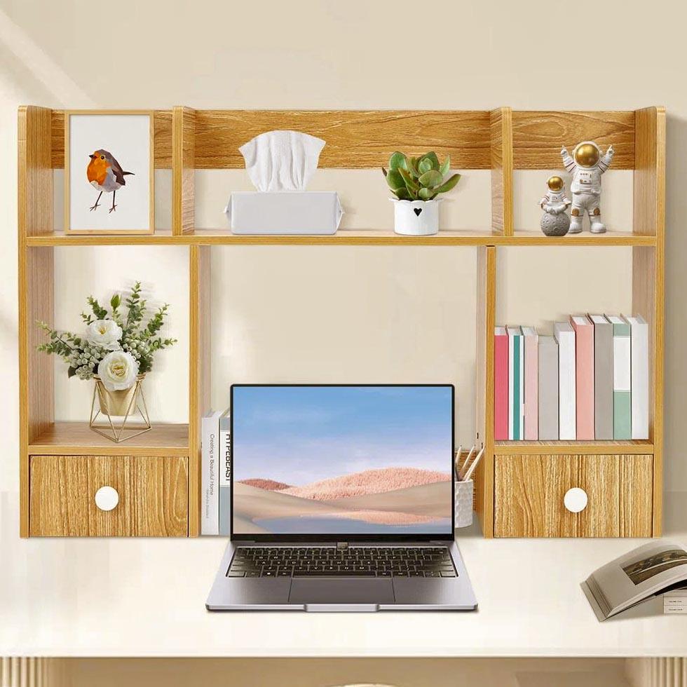 Полка-надстройка настольная из дерева Лория карри (АКД-004504)