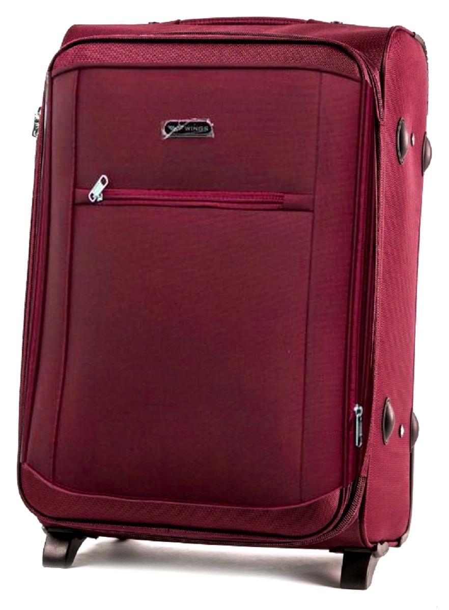 Чемодан тканевый Wings 1701 средний 2 колеса Бордовый (Vt00280)