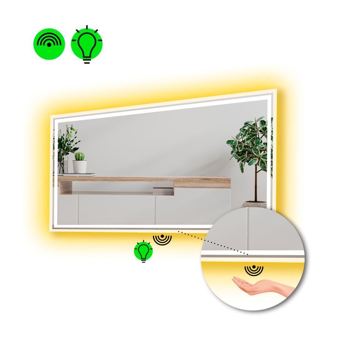 Зеркало с LED подсветкой Marita с ИК включателем 90x60 см (8776005) Зеркало с LED подсветкой Marita с ИК включателем 90x60 см (8776005)