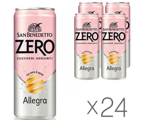Вода газированная сокосодержащая со вкусом апельсина San Benedetto Allegra без сахара 24 шт. х 0,33 л (18796) - фото 2