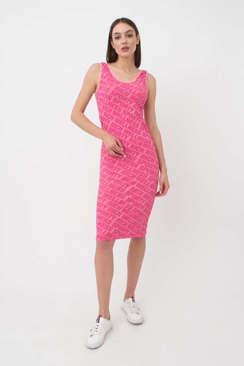 Сукня безшовна в рубчик Giulia DRESS RIB WELLNESS one size Pink (4823116910140)