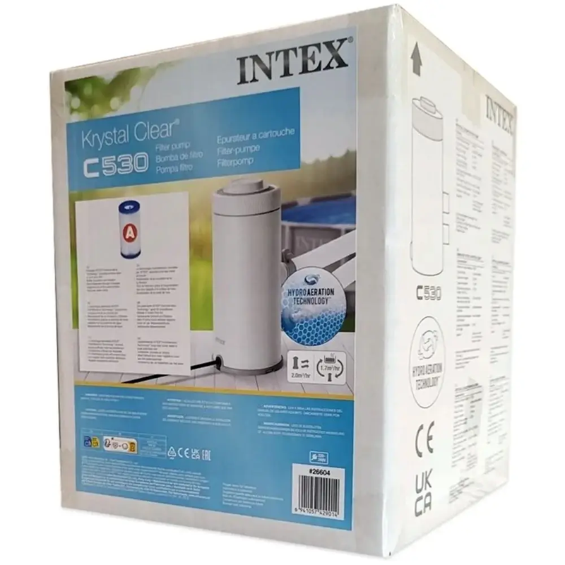 Фильтрующий насос для бассейна Intex 26604 2006 л/ч картридж тип А (26604) - фото 8 Фильтрующий насос для бассейна Intex 26604 2006 л/ч картридж тип А (26604) - фото 8