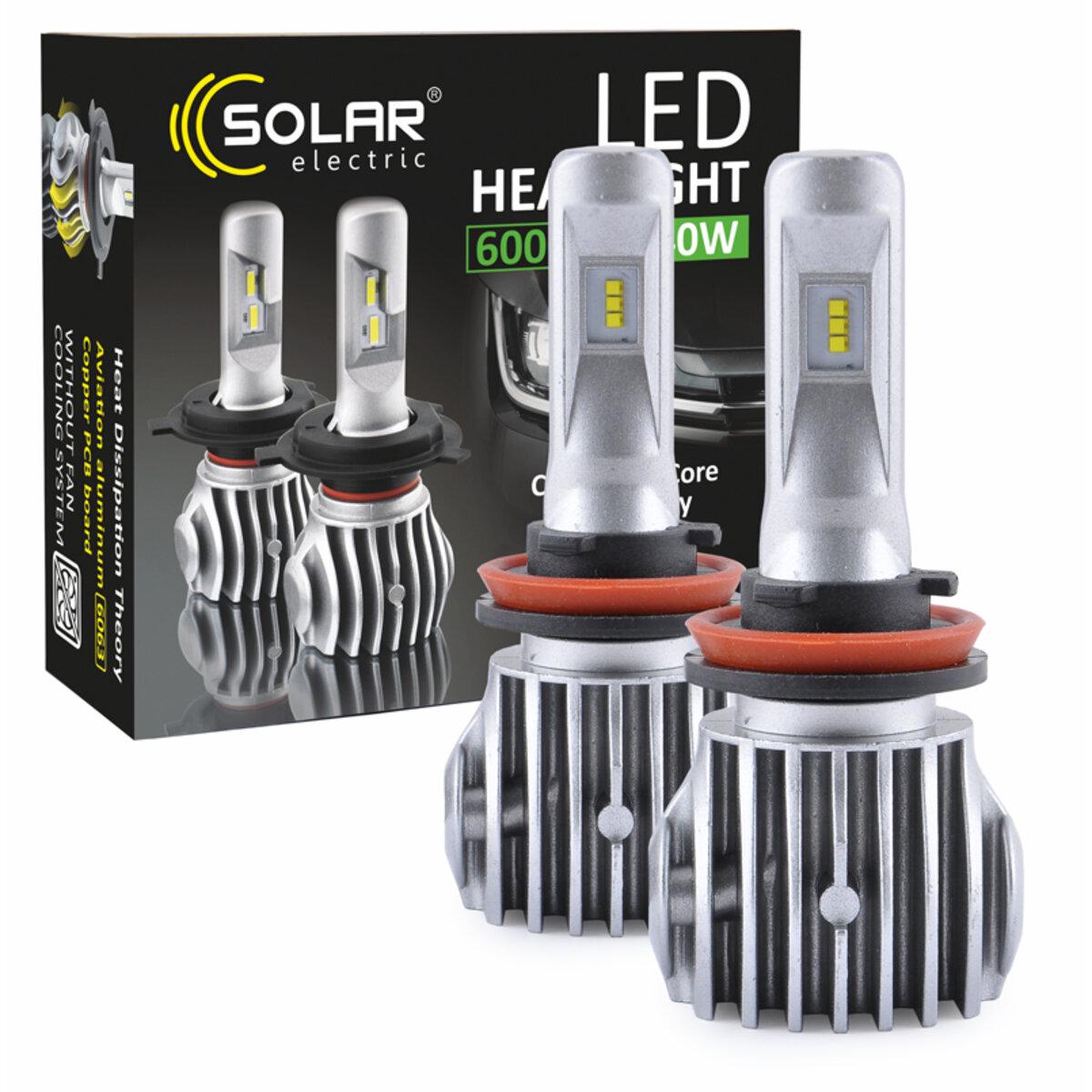 Автомобільна лампа Led Solar H11 12/24 V 6500K 6000 Lm 50 W Cree Chip (4439) - фото 2