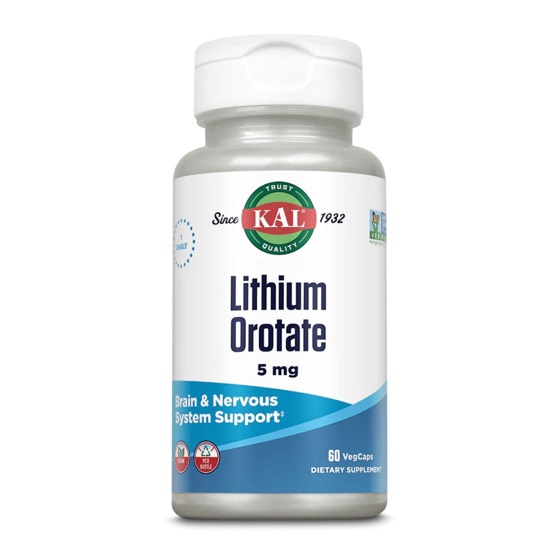 Натуральна добавка Lithium Orotate 5 mg 60 vcaps (2023-10-3100)
