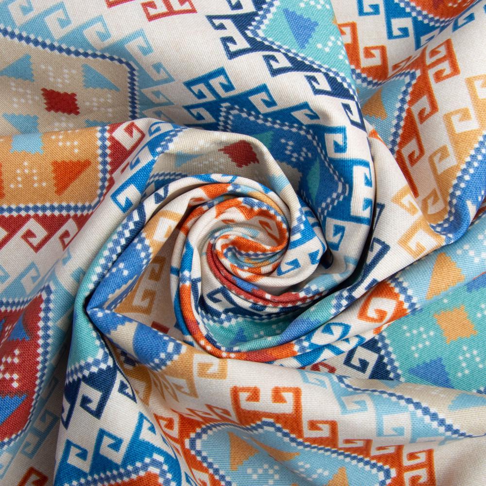 Тканина декоративна Орнамент V-002 із водовідштовхувальним просоченням Денім (2338314652)