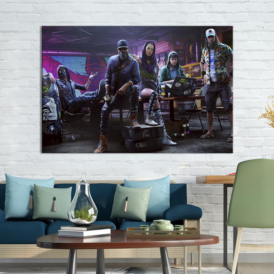 Картина на холсте Watch Dogs 2 75x50 см (1434-1)
