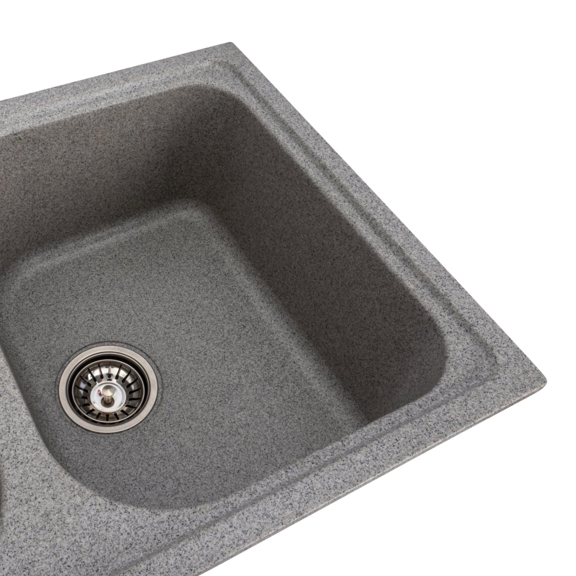 Мийка для кухні гранітна Platinum 7950 Equatoria матовий Сірий - фото 4 Мийка для кухні гранітна Platinum 7950 Equatoria матовий Сірий - фото 4