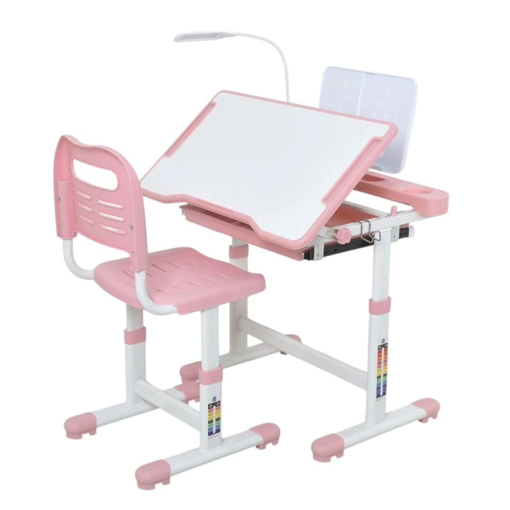 Парта дитяча Bambi та стілець із регулюванням висоти Світло-рожевий (M 4428-11) - фото 5
