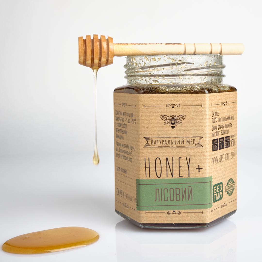 Мед натуральный Honey+ Natural лесной 360 г Мед натуральный Honey+ Natural лесной 360 г