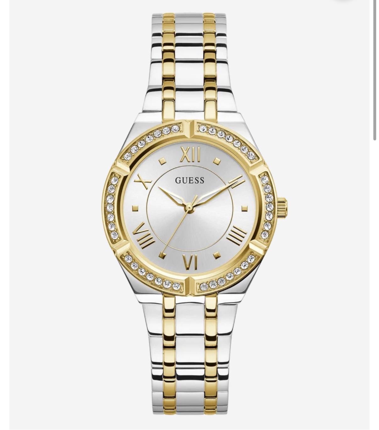 Годинник жіночий Guess Ladies Silver Tone/Gold Tone Analog Watch GW0033L4 (65111-88)