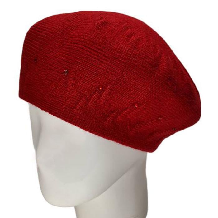 Берет женский Lirus Кира двойной шерстяной Красный (111521) - фото 1