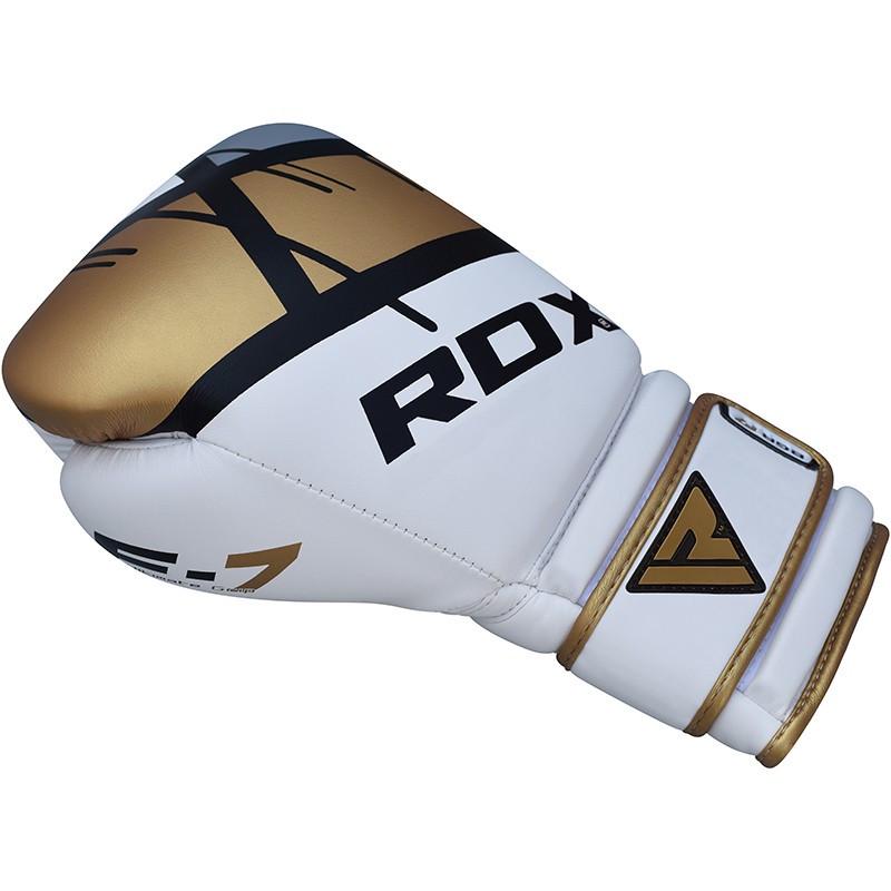 Рукавички боксерські RDX Rex Leather 10 oz. Gold (101221) - фото 4