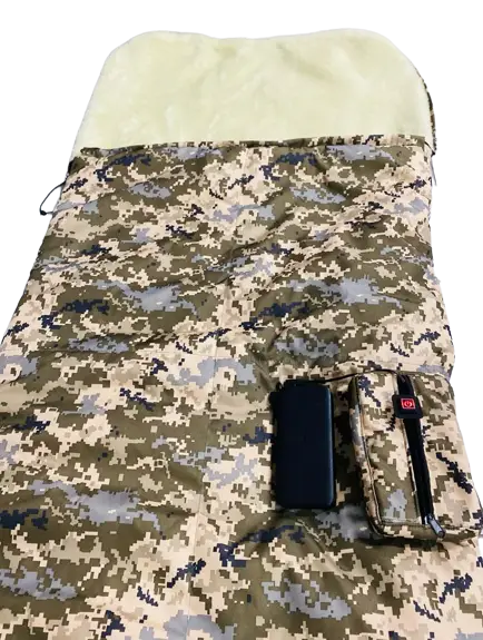 Спальный мешок с подогревом 75х240 см Хаки (9217849) - фото 5