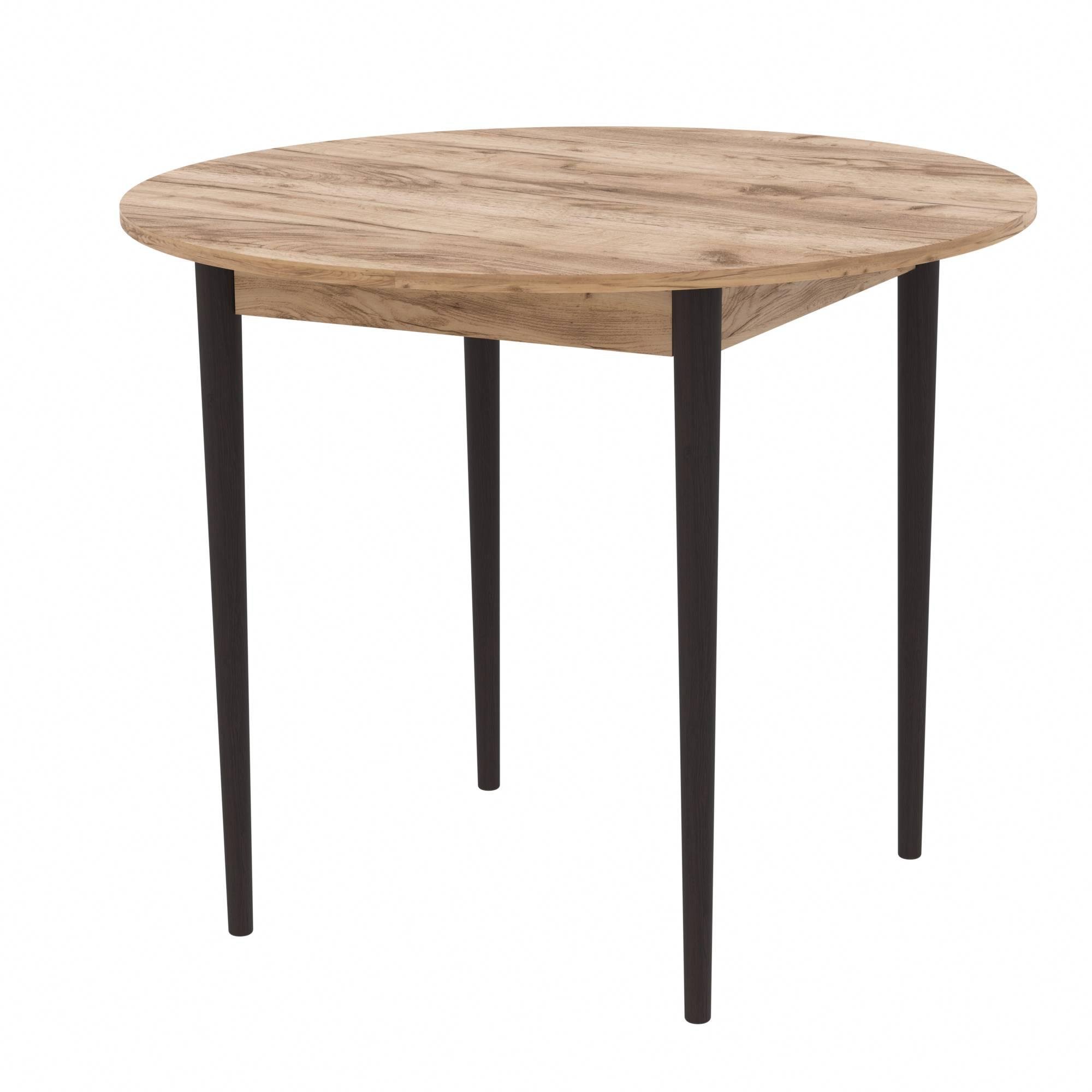 Стол круглый Неман ДЕРИЛ Дуб крафт золотой/Венге (558983)