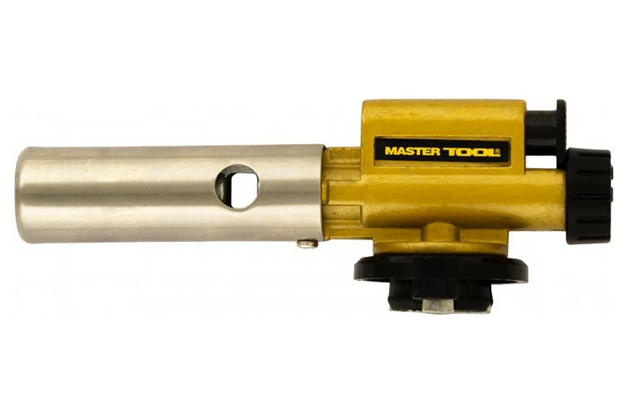 Пальник газовий з п'єзопідпалом MasterTool 44-5043 d 22 мм огниво метал