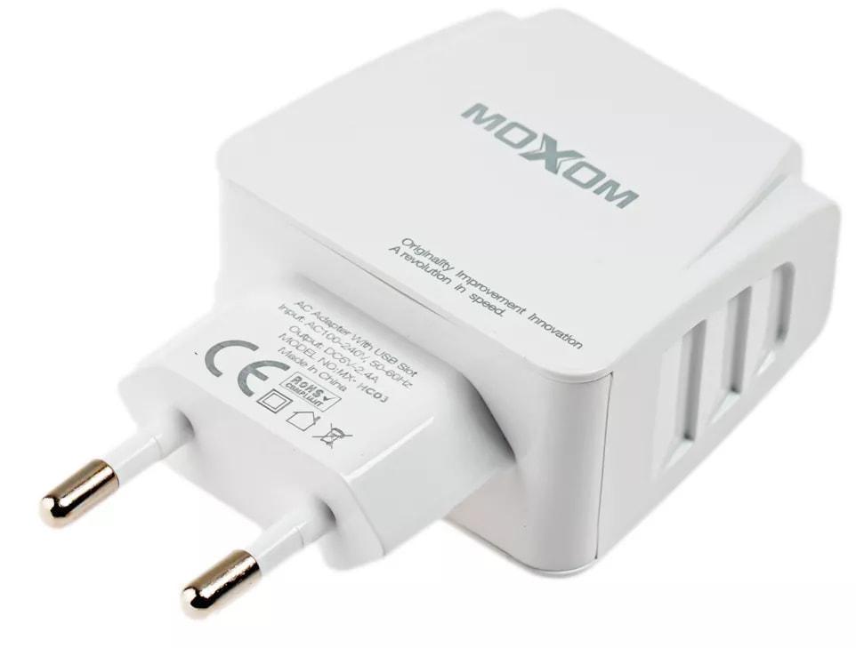 Зарядний пристрій Moxom MX-HC03 2 USB 2,4A кабель microUSB White (34898) - фото 2