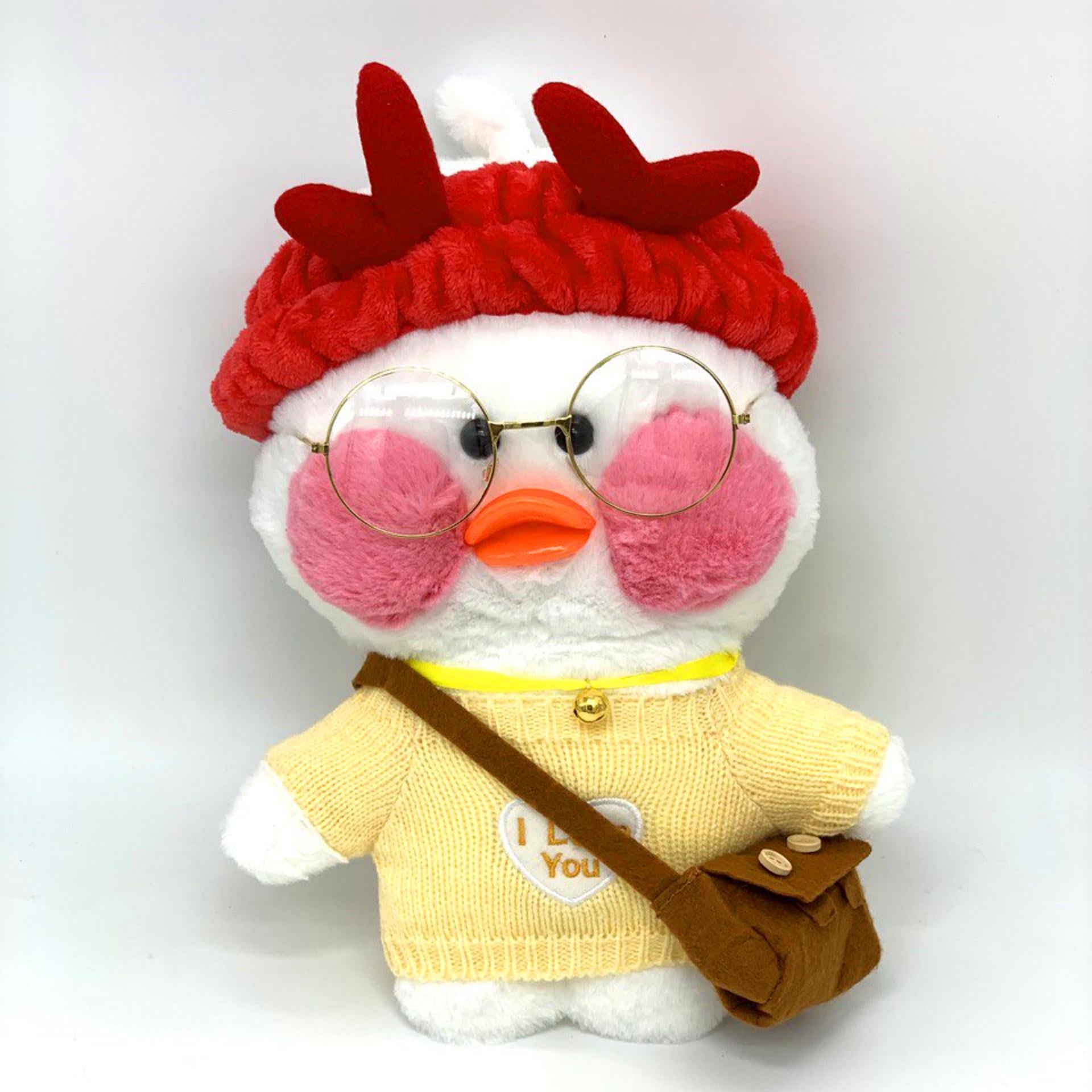 Игрушка мягкая Уточка Лалафанфан 30 см Белый (N2)