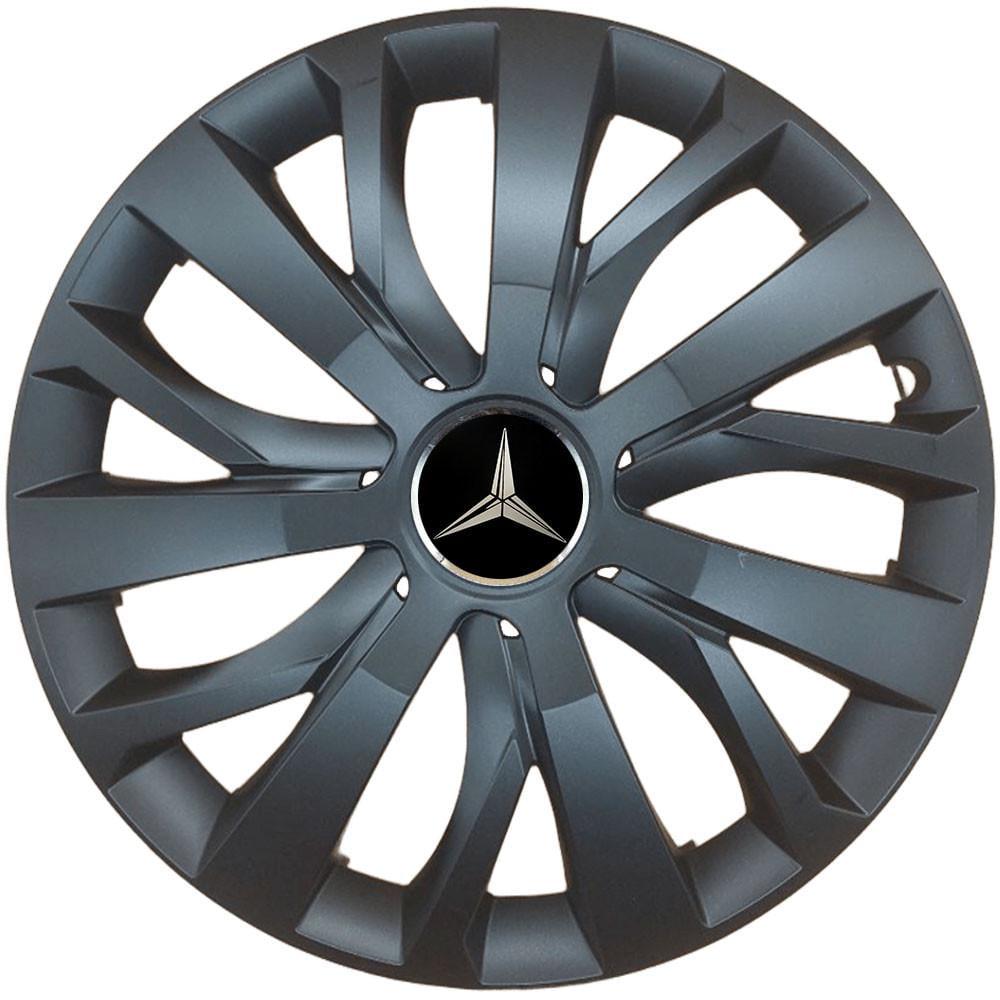 Комплект колпаков SJS R16 для Mercedes-Benz 432 4 шт. Черный (108346)