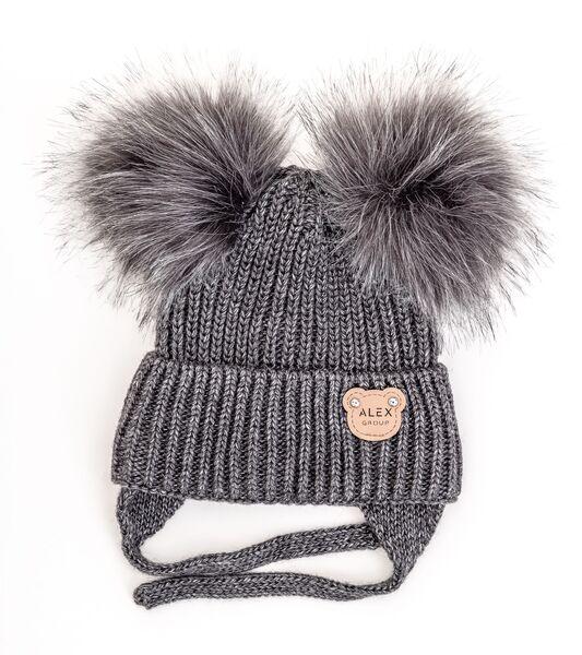 Шапка детская для мальчиков Алекс D804 флис 44-48 см Асфальтовый