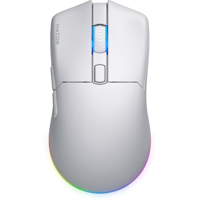 Компьютерная мышка беспроводная игровая Hator Pulsar 3 Wireless PixArt PMW3311 Bluetooth 2,4 ГГц USB-C White (HTM631)