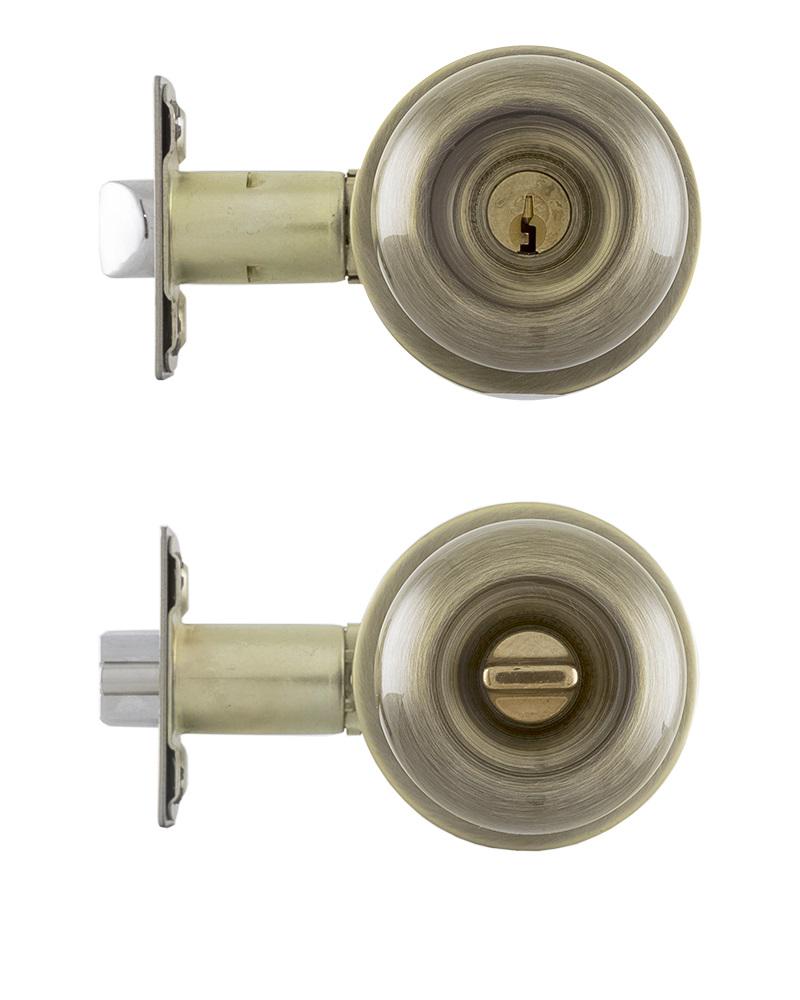 Ручка-кноб TESA BOLA KNOBSET 3900U0 із замком та фіксатором Латунь антична (TES-3900U0LA) - фото 4 Ручка-кноб TESA BOLA KNOBSET 3900U0 із замком та фіксатором Латунь антична (TES-3900U0LA) - фото 4