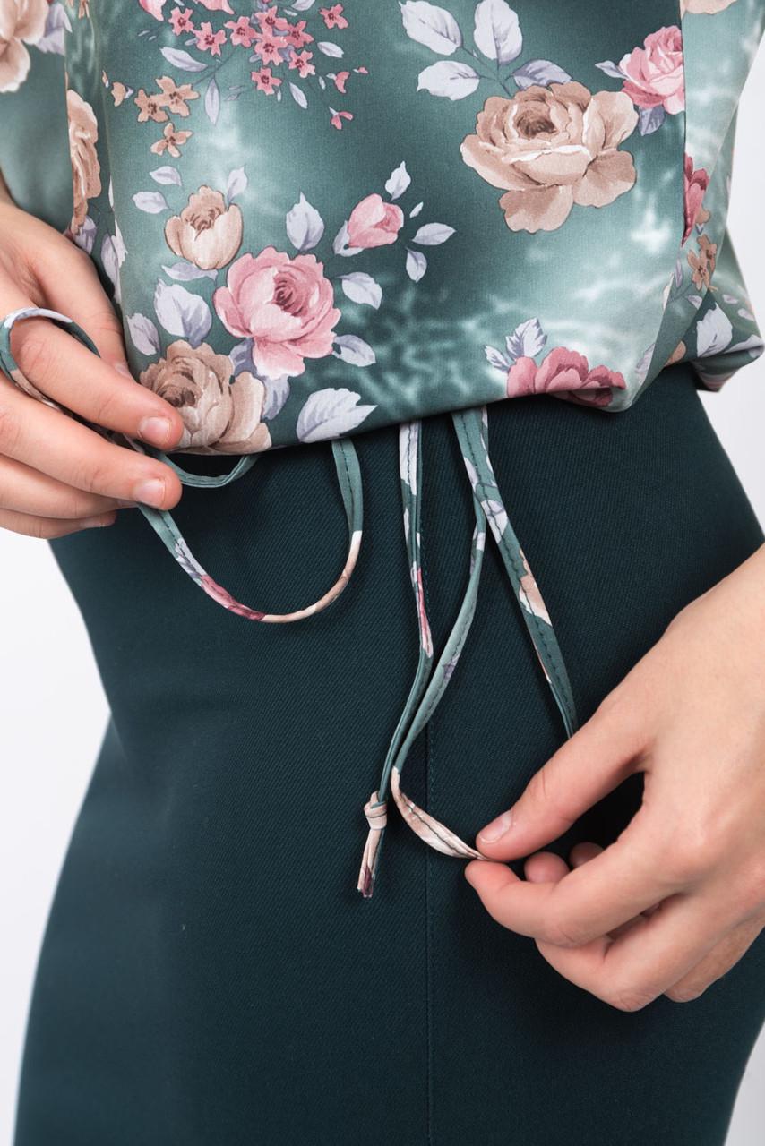 Блузка женская со шнурком Розы 159 4XL Green - фото 8 Блузка женская со шнурком Розы 159 4XL Green - фото 8