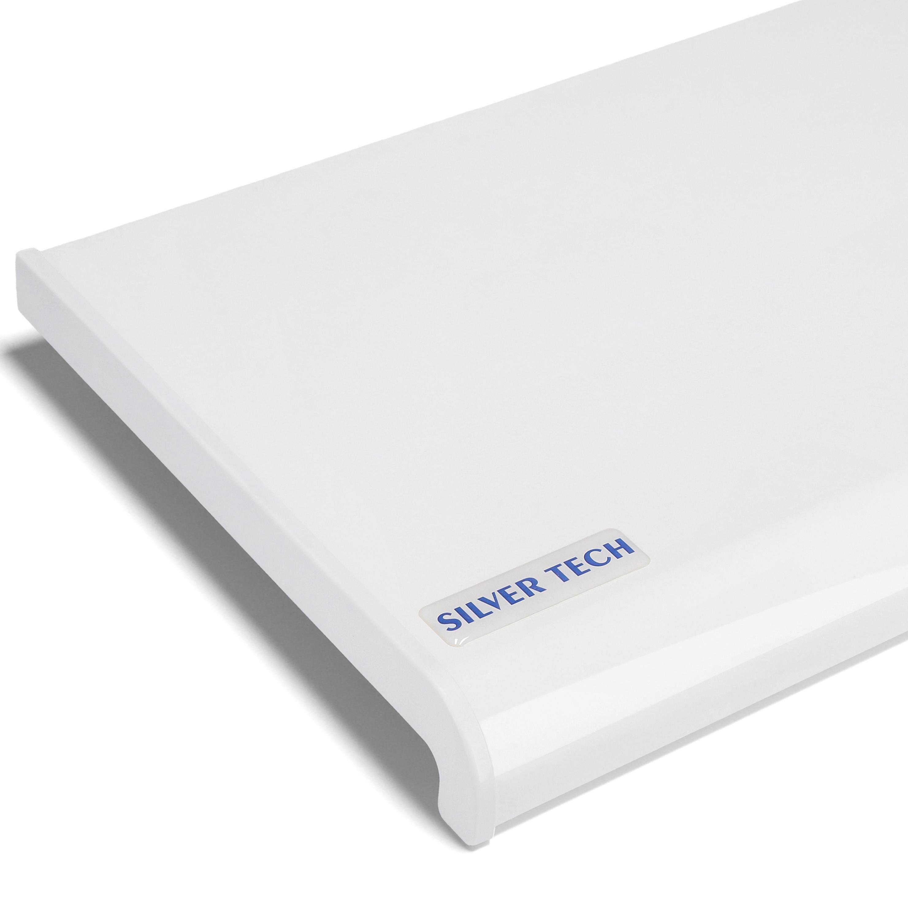 Подоконник Silver Tech ПВХ 300х1700 мм Белый глянец Подоконник Silver Tech ПВХ 300х1700 мм Белый глянец