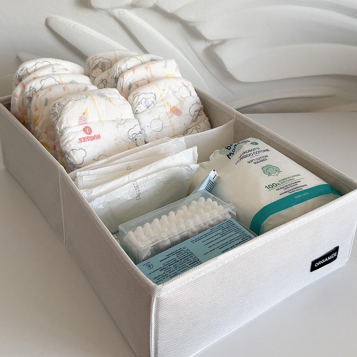 Органайзер з перетинкою на 2 комірки Білий (Wh-2K)