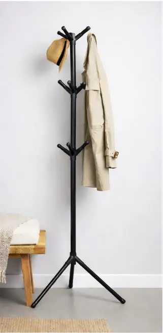 Вешалка для одежды Coat Rack с 9 крючками 170х50 см нагрузкой до 20 кг стальная напольная Черный (opt-105631) Вешалка для одежды Coat Rack с 9 крючками 170х50 см нагрузкой до 20 кг стальная напольная Черный (opt-105631)