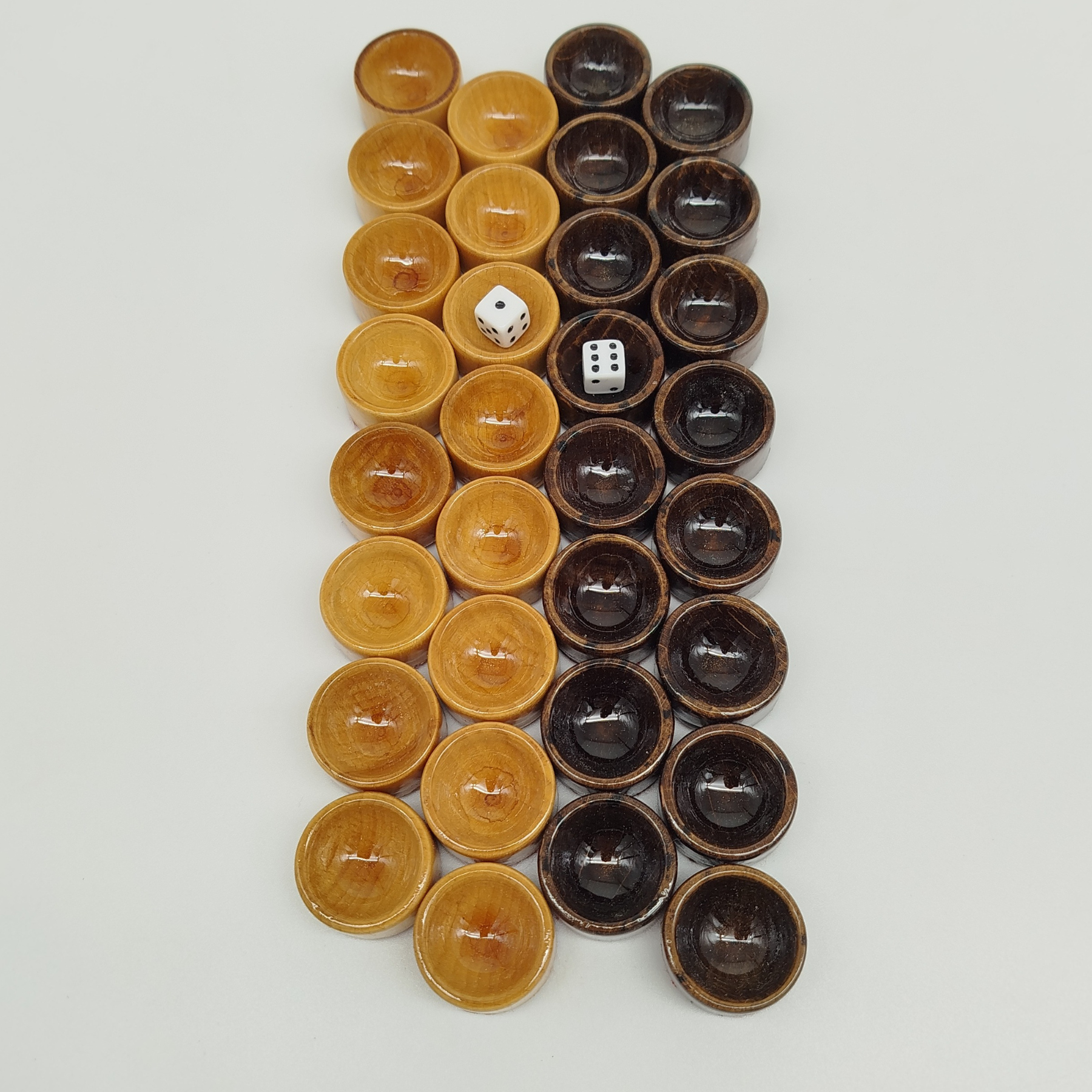 Фишки для нард из дерева №zv27 20х12 мм 32 шт. (33734116)