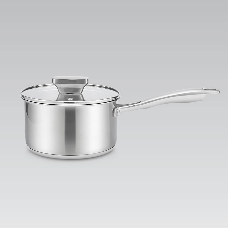 Ковш кухонный Maestro MR-3521-16S из нержавеющей стали с крышкой 1,7 л 16 см (38187936)