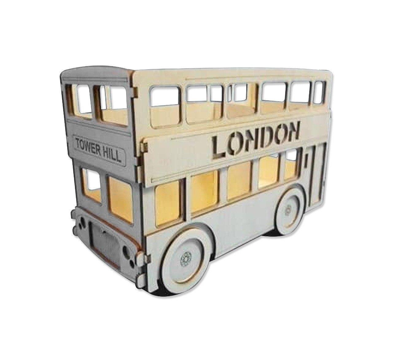 Органайзер для канцелярії WoodCraft автобус London 18х8х14 см - фото 1