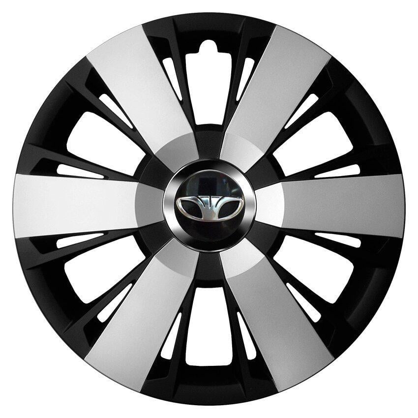 Комплект колпаков JAWOPLAST Sportivo Duo R14 для Daewoo 4 шт. Silver/Black (28434537)