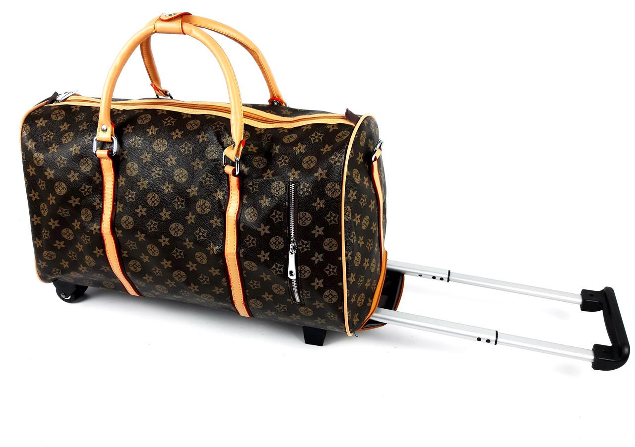 Сумка на колесах Sky travel з ременем 50x20x34 см Коричневий (1045273944) - фото 4 Сумка на колесах Sky travel з ременем 50x20x34 см Коричневий (1045273944) - фото 4