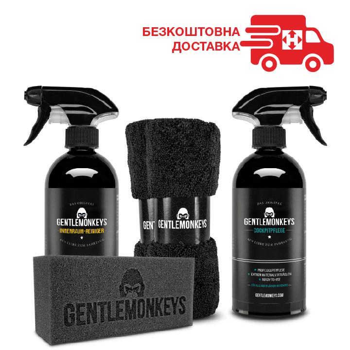 Набор для авто GentleMonkeys микрофибра/губка/средство для очистки салона/средство для ухода за пластиком 500/500 мл 2 шт. - фото 8