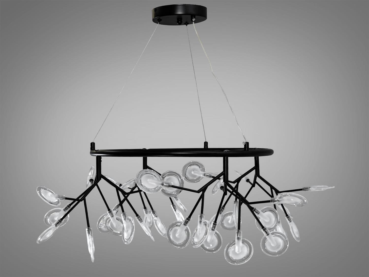 Люстра подвесная Светлячок 36 ламп Черный (Y887-36C BK) - фото 1 Люстра подвесная Светлячок 36 ламп Черный (Y887-36C BK) - фото 1