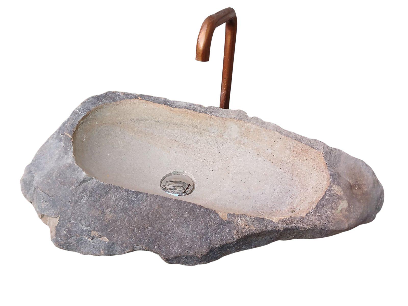 Раковина з рідкісного натурального каменю 64х33х14 см - фото 3 Раковина з рідкісного натурального каменю 64х33х14 см - фото 3