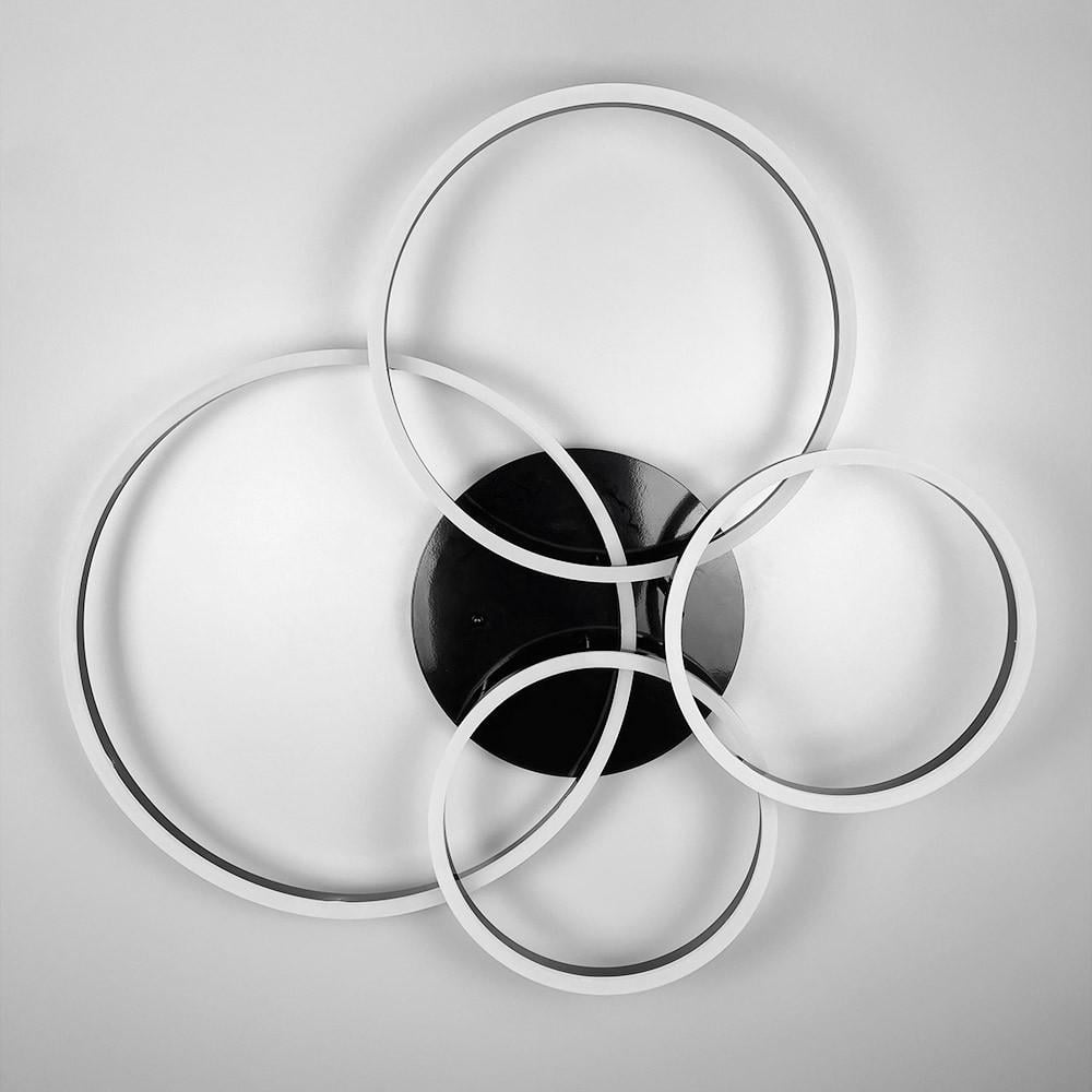 Светильник современный LED на 4 кольца (A55021/4 BK)