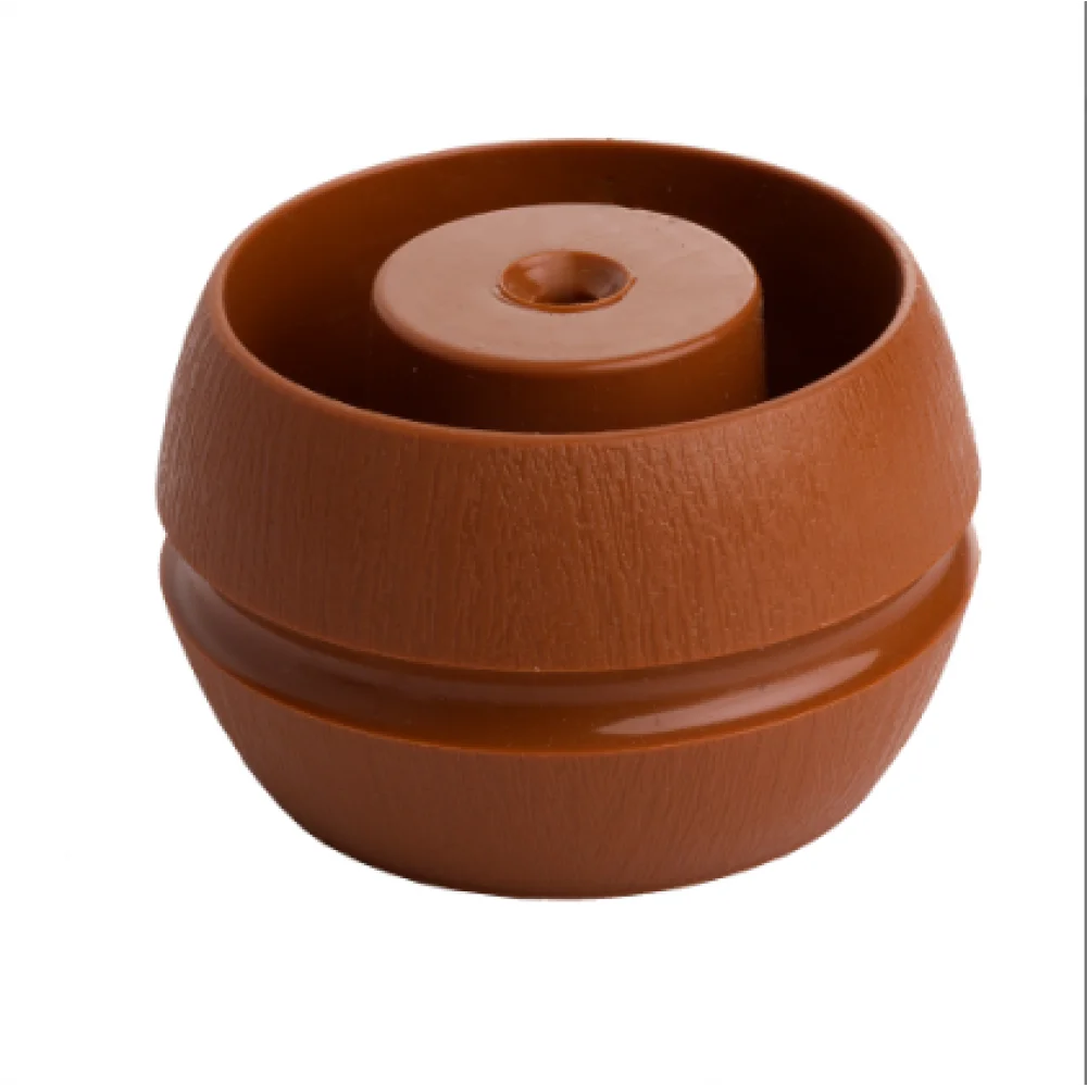 Меблева ніжка-опора Sigma пластик кругла 47 мм Горіх (MO0142)