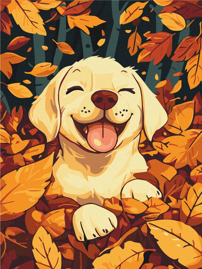 Картина по номерам Brushme Игра в листьях 30x40 см (KBS0163)