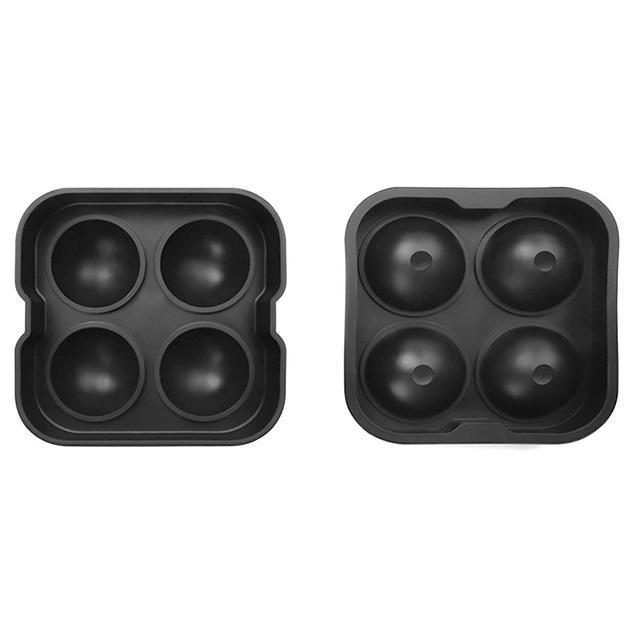 Форма для льоду Куля силіконова 4 комірок Чорний (НР051354) - фото 6