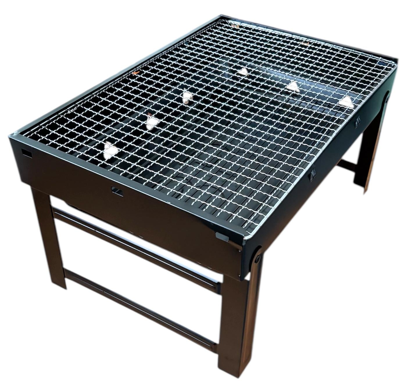 Мангал складной портативный 43x29 см с ручкой для переноски с решетками (33162642)